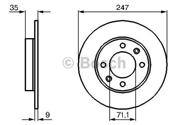 Дискові гальма 0986478608 BOSCH