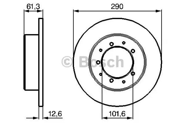 Диск заднього гальма 0986478656 BOSCH