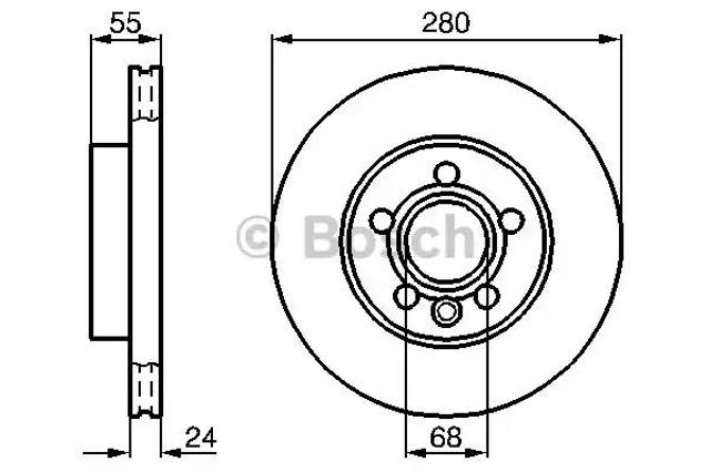 Диск переднього гальма 0986478846 BOSCH