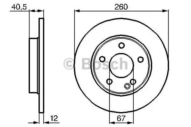 Гальмо дискове переднє 0986478874 BOSCH