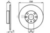 Диск гальмівний передній 0986478880 BOSCH