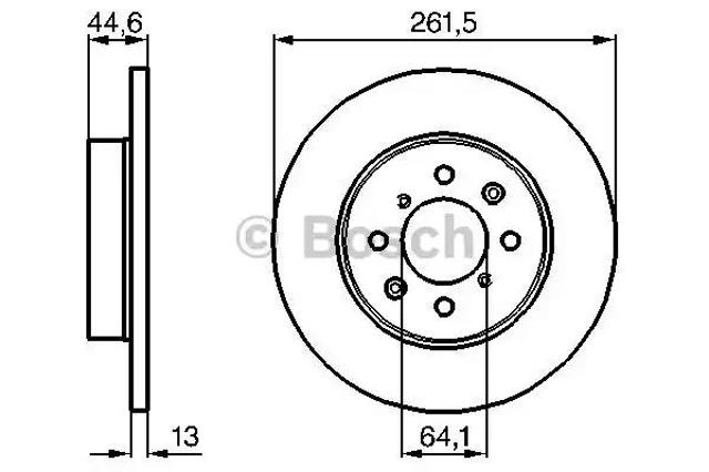 Диск переднього гальма 0986478889 BOSCH