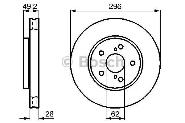 Гальмо дискове переднє 0986478968 BOSCH