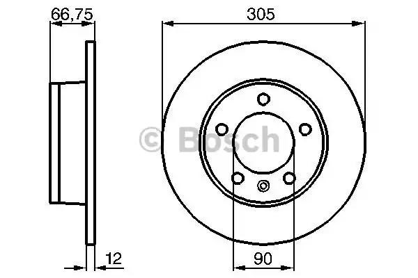 Диск гальмівний задній 0986478970 BOSCH