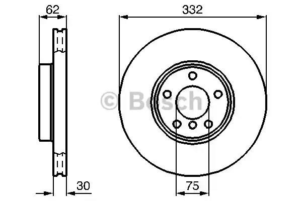 Гальмо дискове переднє 0986478974 BOSCH