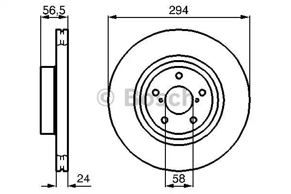 Гальмо дискове переднє 0986478977 BOSCH