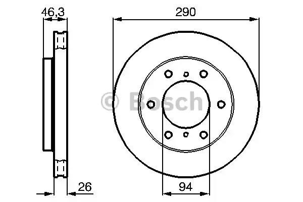 Гальмо дискове переднє 0986478990 BOSCH