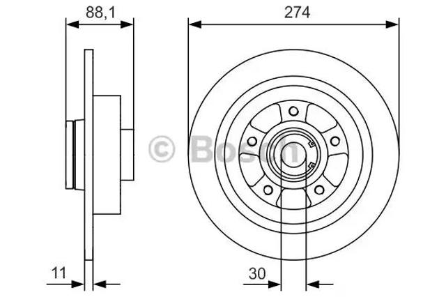 Задні дискові гальма 0986479009 BOSCH