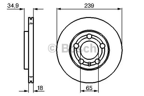 Гальмо дискове переднє 0986479036 BOSCH