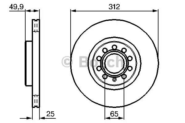 Гальмо дискове переднє 0986479058 BOSCH