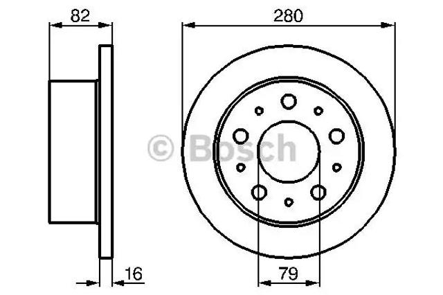 Диск заднього гальма 0986479066 BOSCH