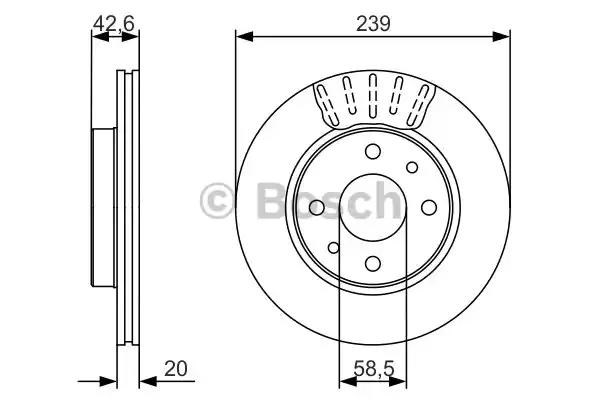 Диск переднього гальма 0986479082 BOSCH