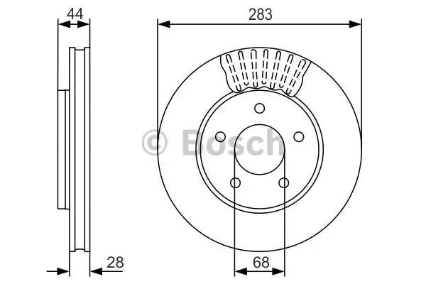 Гальмо дискове переднє 0986479091 BOSCH