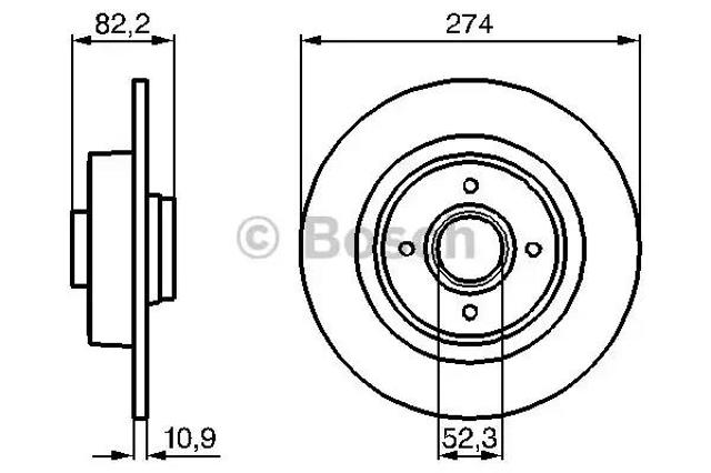 Дискові гальма 0986479108 BOSCH