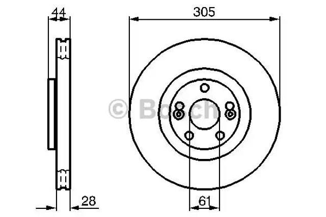 Гальмо дискове переднє 0986479109 BOSCH