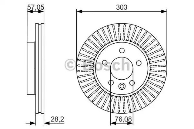 Диск переднього гальма 0986479154 BOSCH