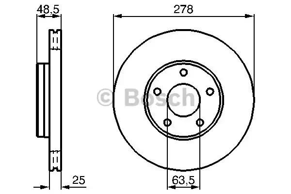 Autooil bosch диск гальмівний передн. ford focus focus c-max 03- 16-18 03-  27825 0986479173
