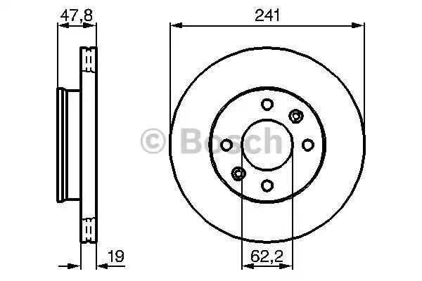 Гальмо дискове переднє 0986479206 BOSCH