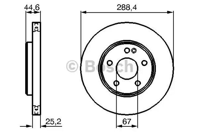 Гальмо дискове переднє 0986479234 BOSCH