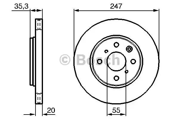 Гальмо дискове переднє 0986479239 BOSCH
