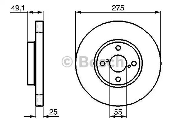 Гальмо дискове переднє 0986479245 BOSCH