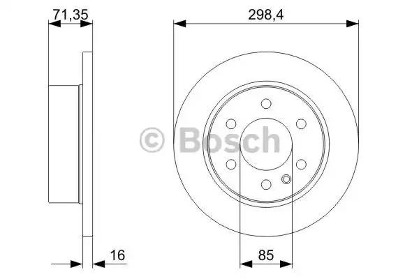 Диск гальмівний задній 0986479295 BOSCH