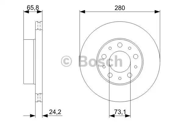 Гальмо дискове переднє 0986479297 BOSCH