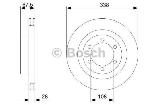 Диск переднього гальма 0986479304 BOSCH