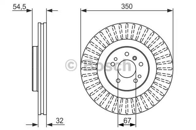 Диск переднього гальма 0986479329 BOSCH