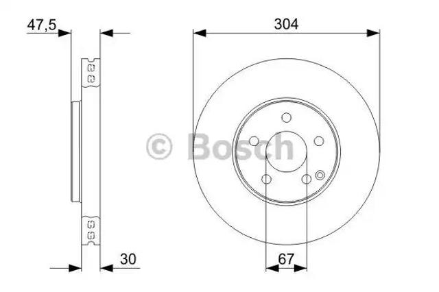 Гальмо дискове переднє 0986479333 BOSCH