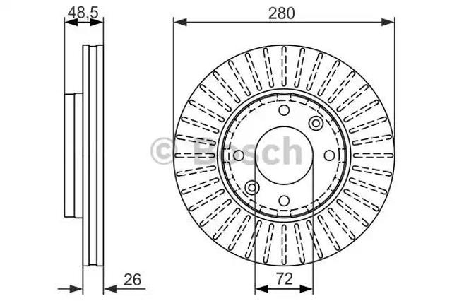 Гальмо дискове переднє 0986479353 BOSCH