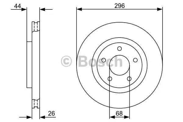 Диск гальмівний передній 0986479358 BOSCH