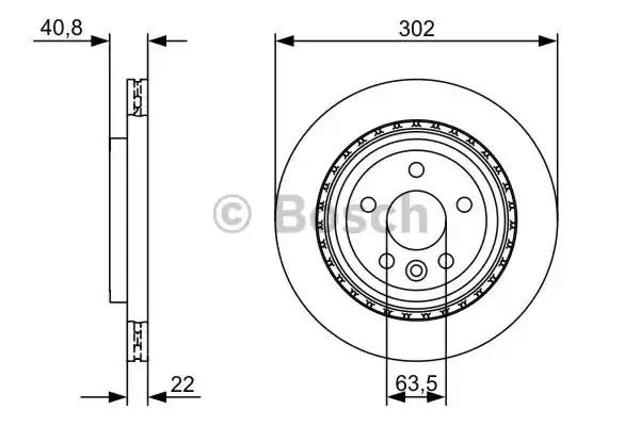 Диск гальмівний задній 0986479398 BOSCH