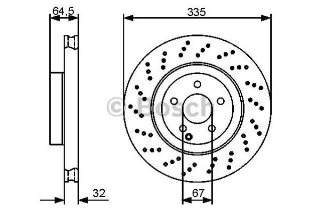 Гальмо дискове переднє 0986479413 BOSCH