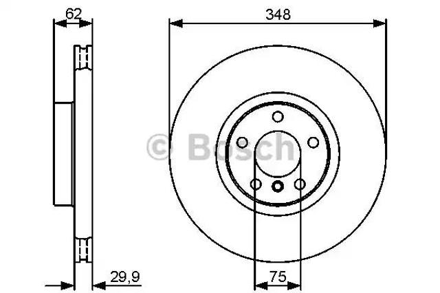 Гальмо дискове переднє 0986479436 BOSCH