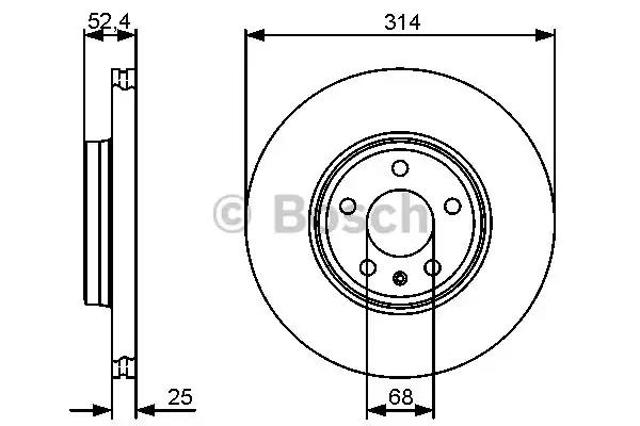 Гальмо дискове переднє 0986479467 BOSCH