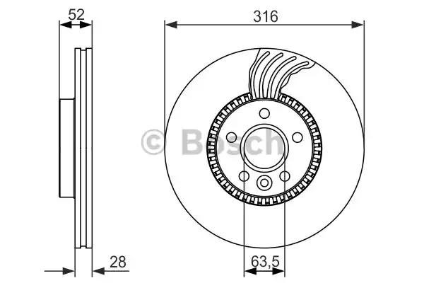 Гальмо дискове переднє 0986479620 BOSCH