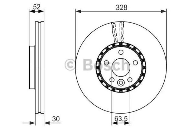 Гальмо дискове переднє 0986479621 BOSCH
