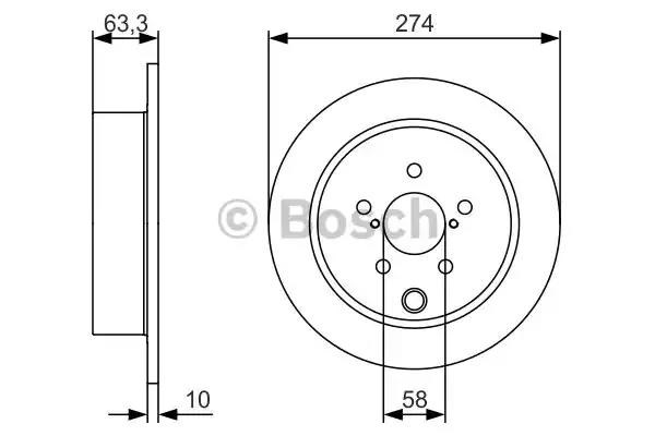 Диск заднього гальма 0986479634 BOSCH