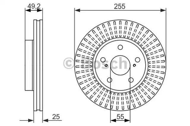 Гальмо дискове переднє 0986479663 BOSCH