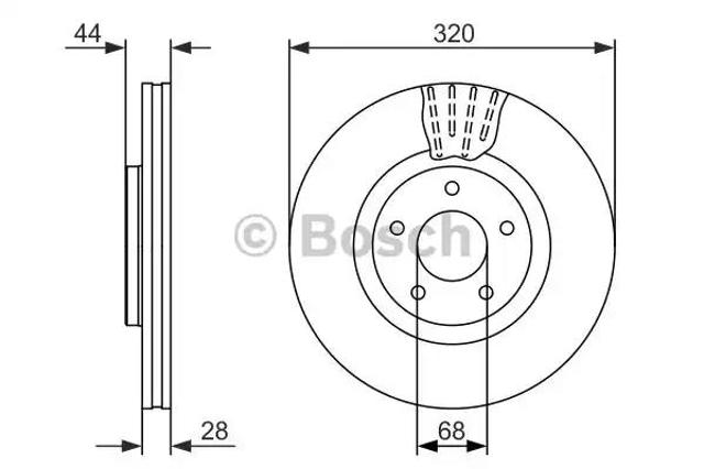 Гальмо дискове переднє 0986479679 BOSCH