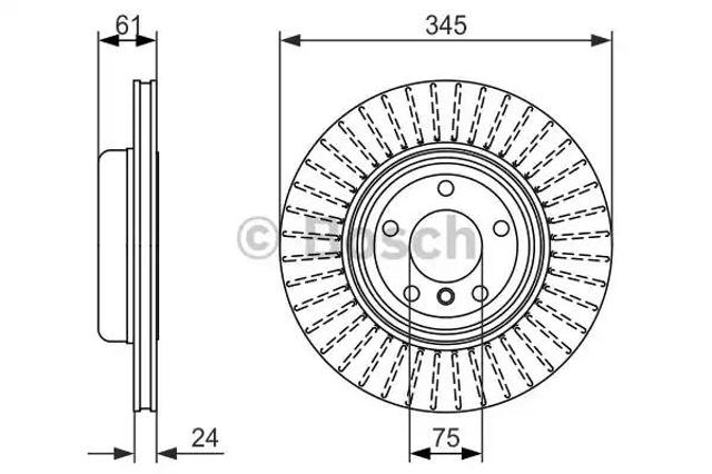 Диск гальмівний задній 0986479729 BOSCH