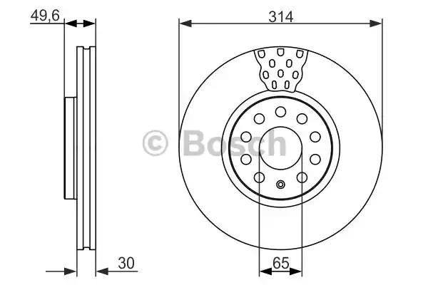 Гальмо дискове переднє 0986479735 BOSCH