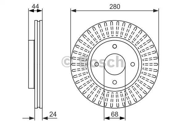 Диск переднього гальма 0986479737 BOSCH