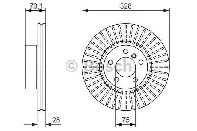 Диск переднього гальма 0986479771 BOSCH