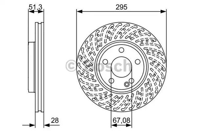 Диск переднього гальма 0986479A02 BOSCH
