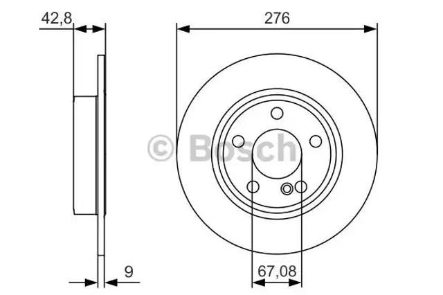 Диск гальмівний задній 0986479A03 BOSCH