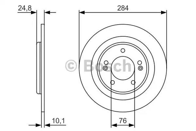 Диск гальмівний задній 0986479A13 BOSCH