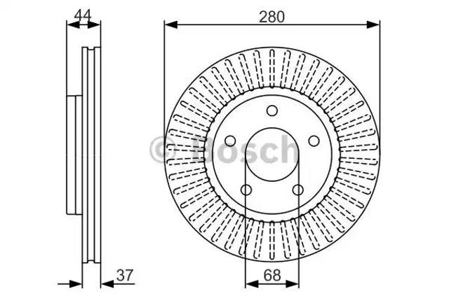 Гальмо дискове переднє 0986479A28 BOSCH
