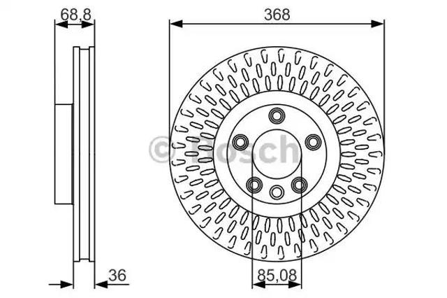 Диск переднього гальма 0986479A33 BOSCH